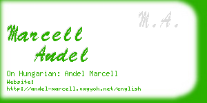 marcell andel business card